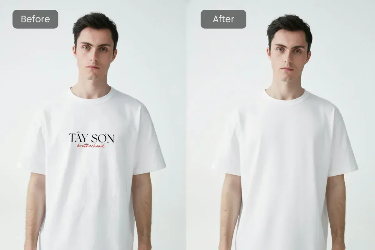 remove text from image