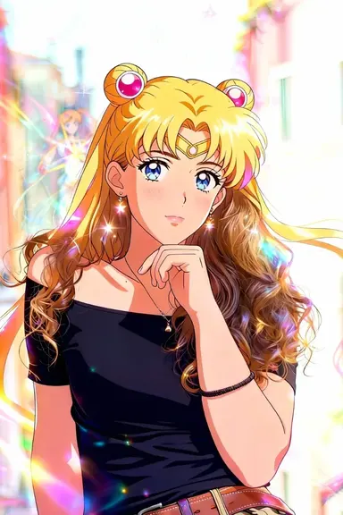 セーラームーン風イラスト